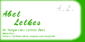 abel lelkes business card